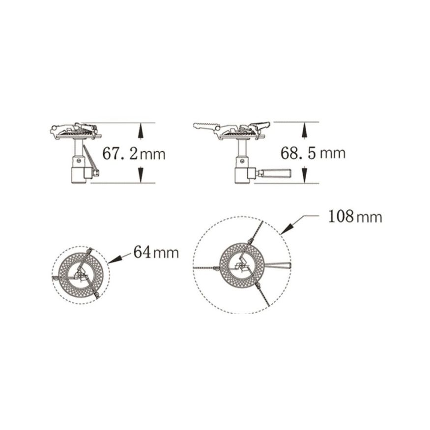 Горелка туристическая складная TRG-048 (Титановая), Tramp