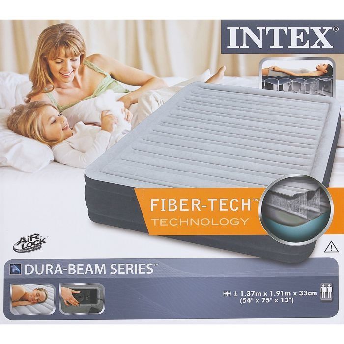 Матрас надувной Comfort-Plush Full, 137х191х33 см, со встроенным насосом 220V