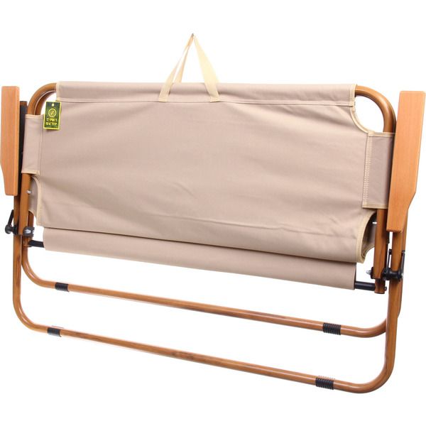 Кресло складное 2-местное с подлокотниками до 160 кг, 113*46*75 см, бежевый, каркас алюминий