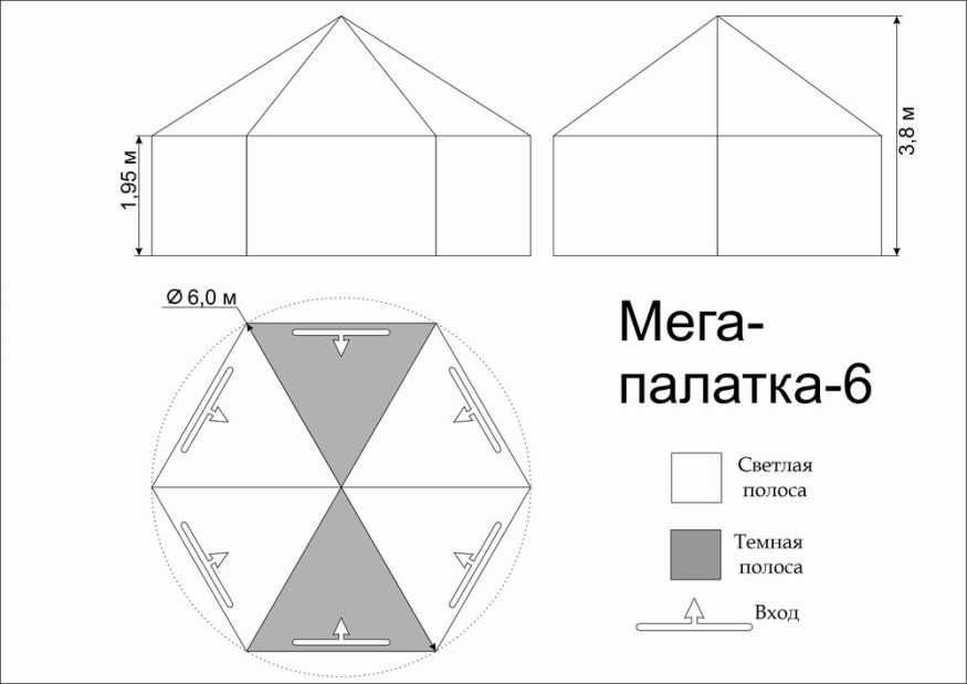 Мега-палатка Век d 6