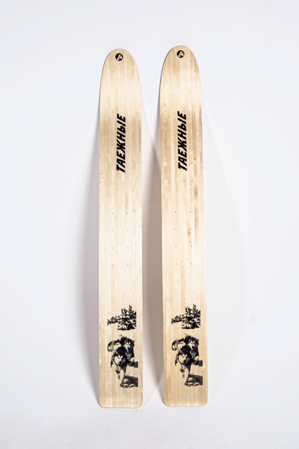 Лыжи Таёжные, полнокамусные, дерево, длина 180 см, ширина 20 см