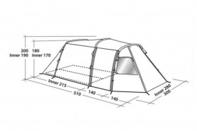 Палатка Huntsville 600, красно-белый, Easy Camp