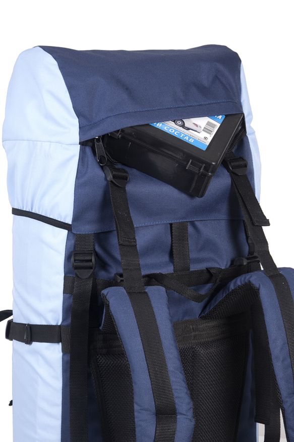 Рюкзак туристический Оптимал 4, синий-голубой, 80 л, ТАЙФ