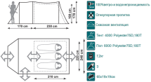 Палатка Tanga 3, цвет woodland, Canadian Camper