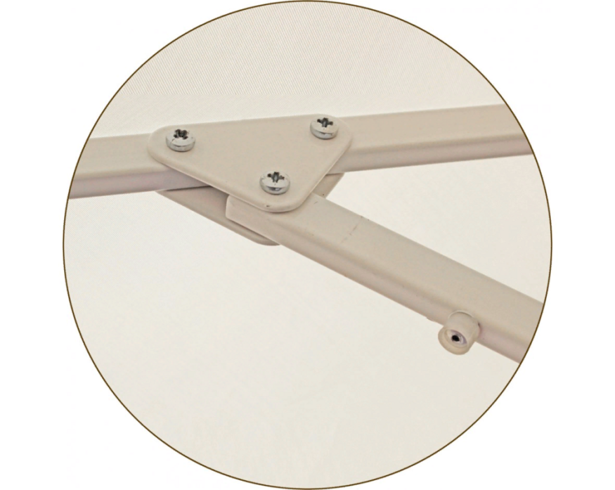 Зонт круглый (d=2.5м, 8 спиц) сталь, с воланом