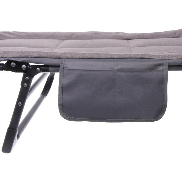 Раскладушка кемпинговая складная 195*64*30 см, серый