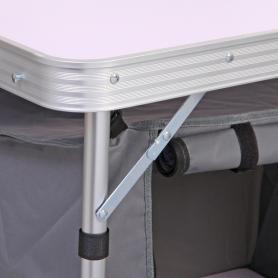 Стол кемпинговый складной 120*47*54-70 см, с 2-мя подвесными отделениями