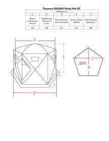 Палатка зимняя Higashi Penta Hot DC (трехслойная, два слоя утеплителя, пятистенная)