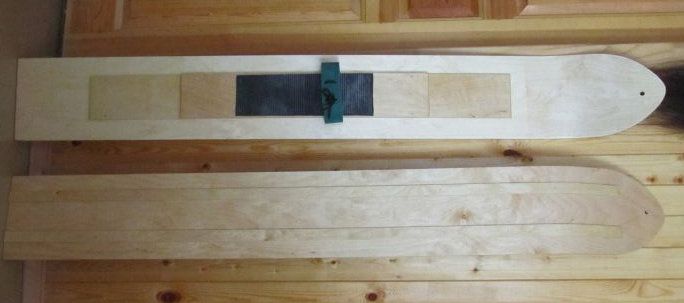 Лыжи Зима с полозьями (береза, осина 200мм), длина 110 см