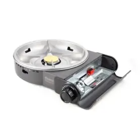 Плита настольная газовая Следопыт-Magma со сковородой и крышкой, диаметр 26 см