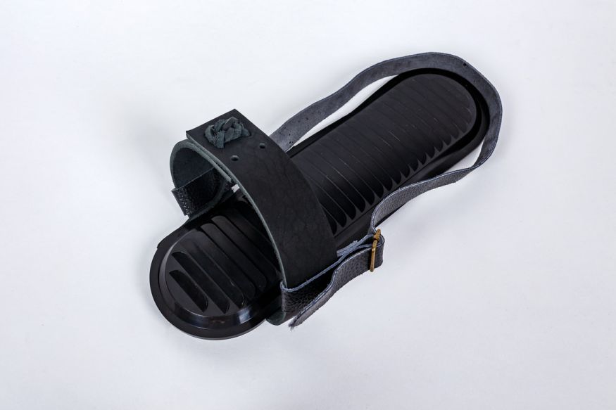 Комплект креплений: амортизатор, носковой и пяточный ремень (кожа)