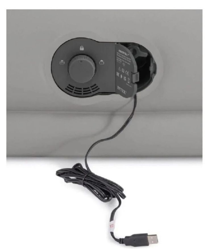 Кровать надувная Mid-Rise Comfort, 152х203х36см, с насосом USB