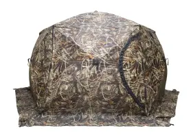 Палатка зимняя ЧУМ 2 (трехслойная, камыш с выводом под трубу и навесом)