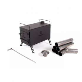 Печь походная Heavy средняя (с экранами, угловыми трубами, грибком), сталь 2 мм, Следопыт